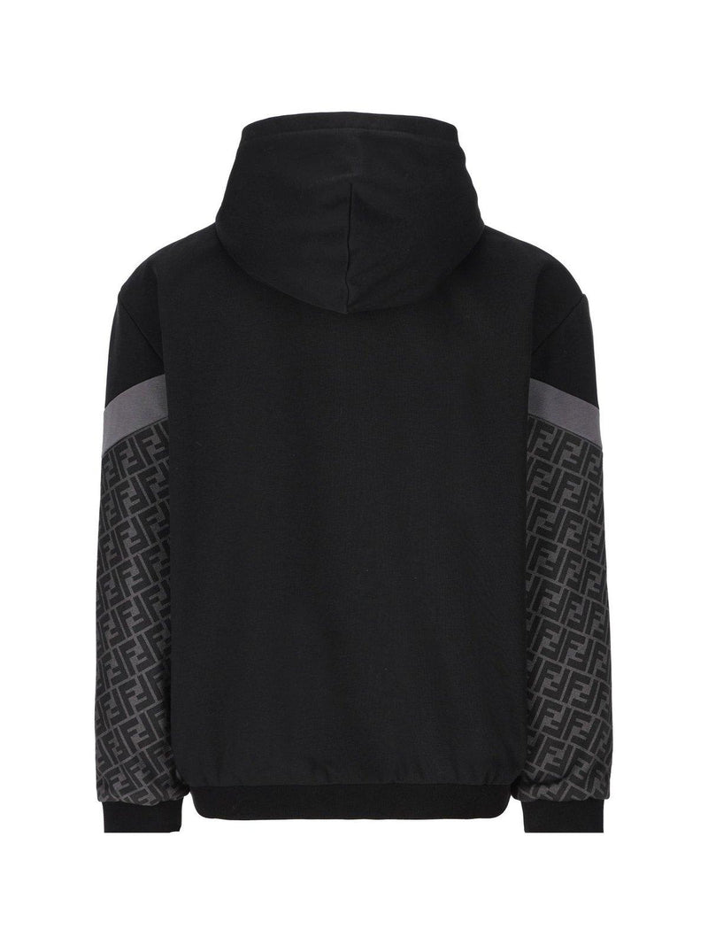 Fendi Ff Motif Zip-up Hoodie - Men