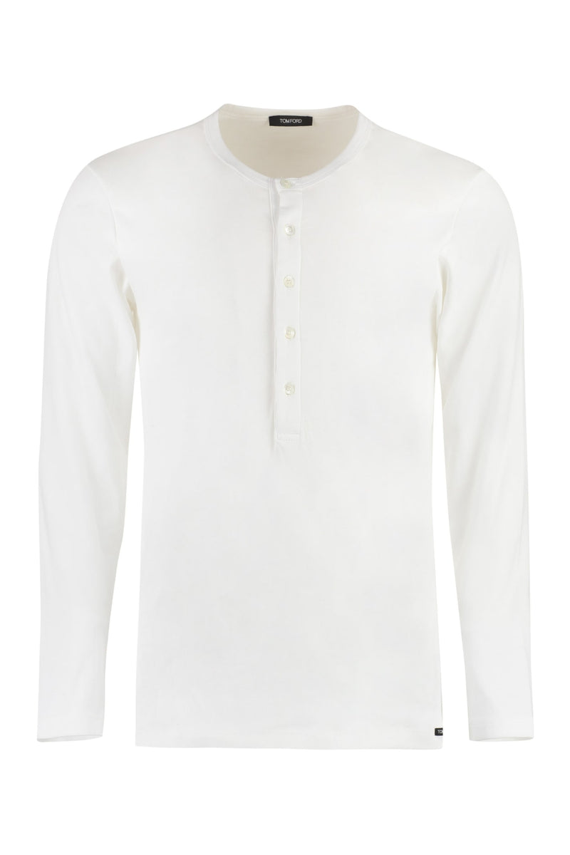 Tom Ford Cotton Henley T-shirt - Men