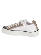 Brunello Cucinelli Monili-detailed Paneled Lace-up Sneakers - Women