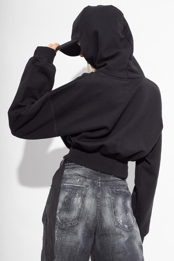 Dsquared2 Cropped Hoodie With Baseball Cap - Women