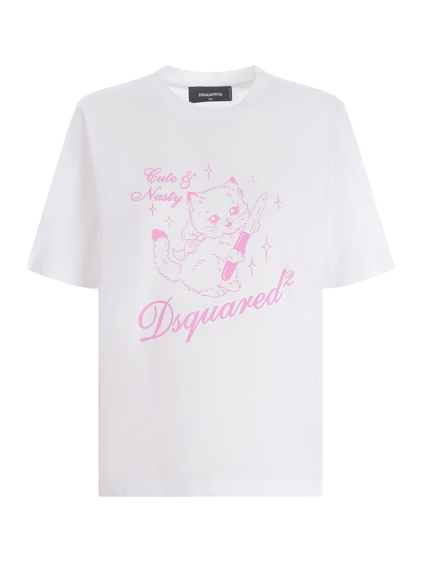 T-shirt Dsquared2 In Cotton - Women - Piano Luigi