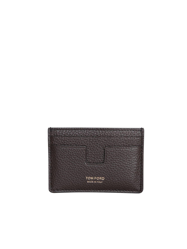 Tom Ford T Line Brown Cardholder - Men - Piano Luigi