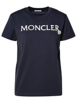 Moncler Blue Cotton T-shirt - Women