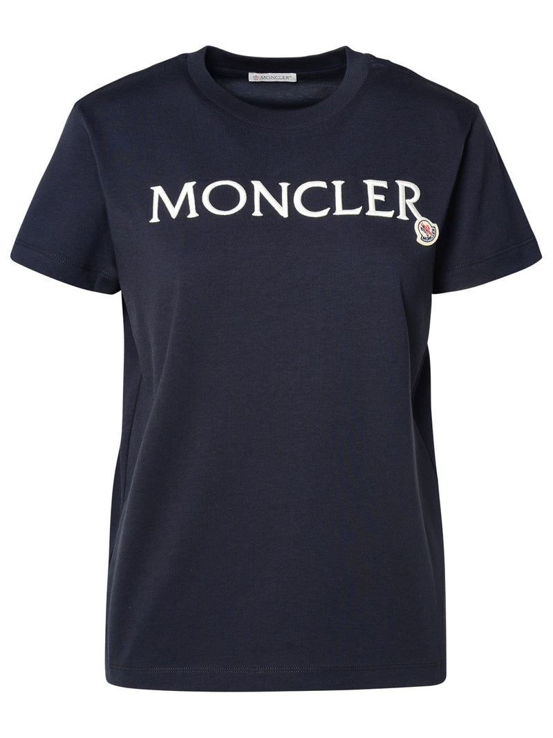 Moncler Blue Cotton T-shirt - Women