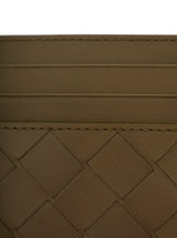 Bottega Veneta Beige Card-holder With Intreccio Motif In Leather Man - Men