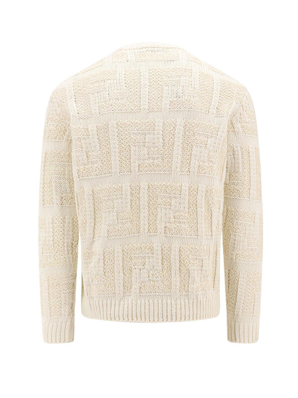 Fendi Ff Embroidered Long-sleeved Sweater - Men