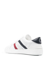 Moncler Monaco M Sneakers In White, Blue And Red - Women