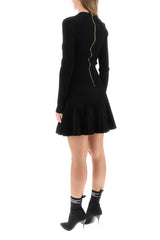 Balmain Long Sleeve Knitted Mini Dress - Women