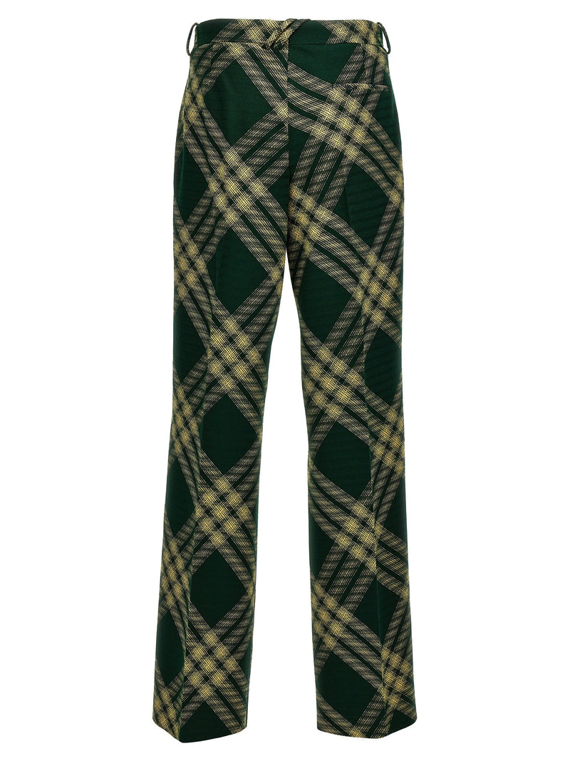 Burberry Check Wool Pants - Men