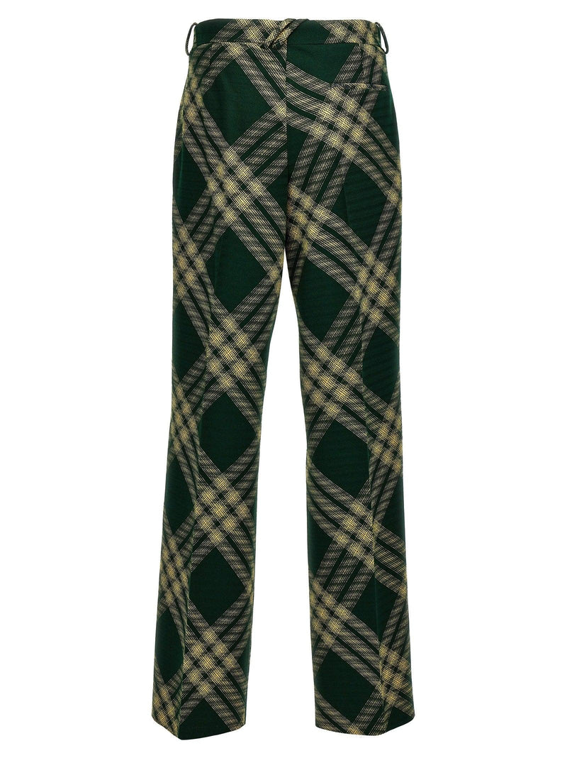 Burberry Check Wool Pants - Men - Piano Luigi