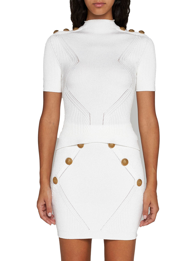 Balmain Gold Button Top - Women