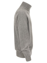 Brunello Cucinelli Cashmere Turtleneck Sweater With Zip - Men
