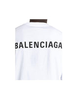 Balenciaga White T-shirt Logo Medium Fit - Men - Piano Luigi