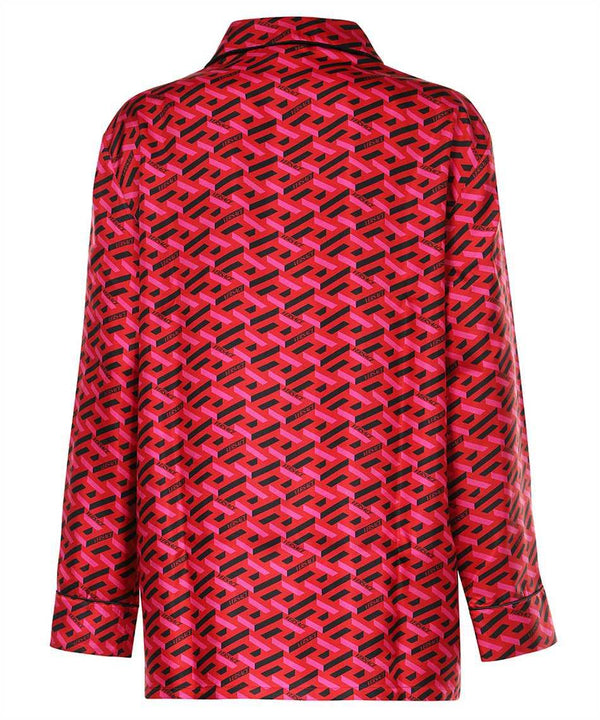 Versace Printed Silk Pajama Blouse - Women - Piano Luigi