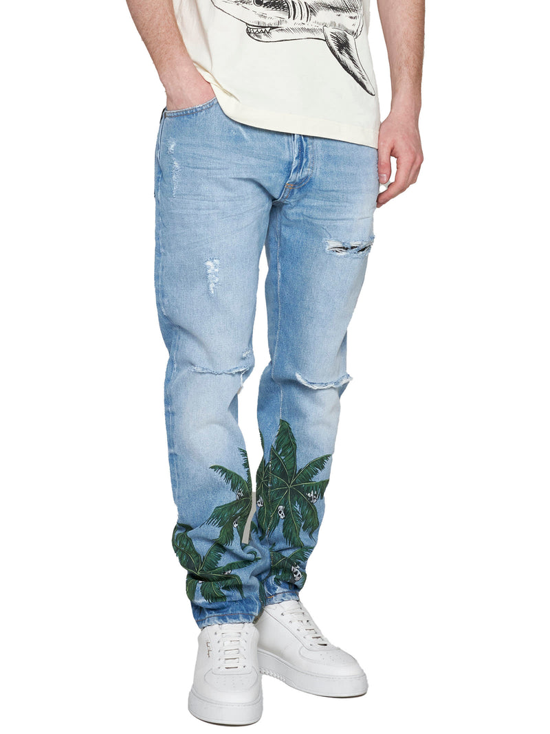 Palm Angels Palm Tree Print Jeans - Men