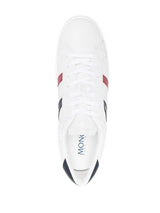 Moncler Monaco M Sneakers In White, Blue And Red - Men