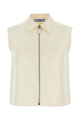 Prada Ivory Faille Top - Women