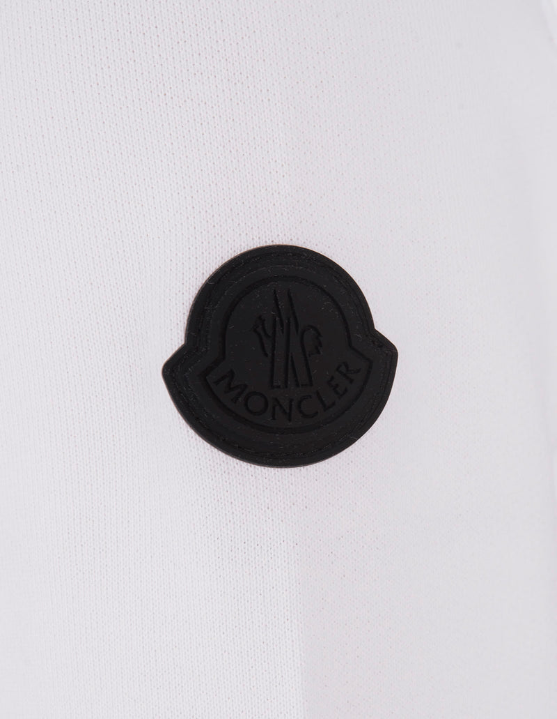 Moncler White Sweatshirt With Front Logo - Men