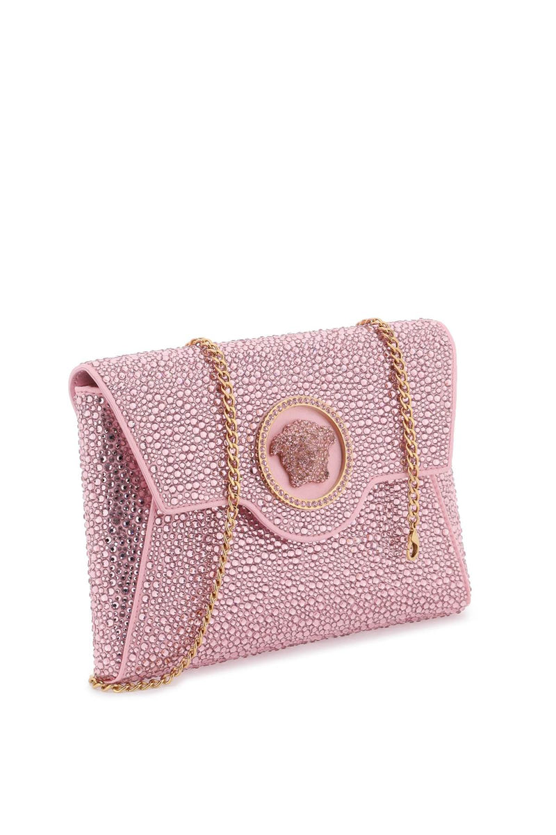 Versace La Medusa Envelope Clutch With Crystals - Women