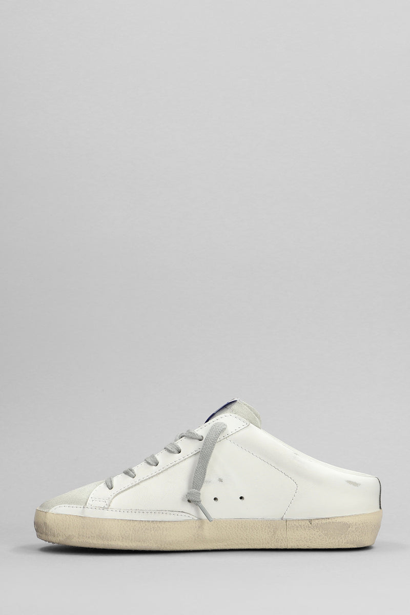 Golden Goose Superstar Sneakers In White Suede And Leather - Women