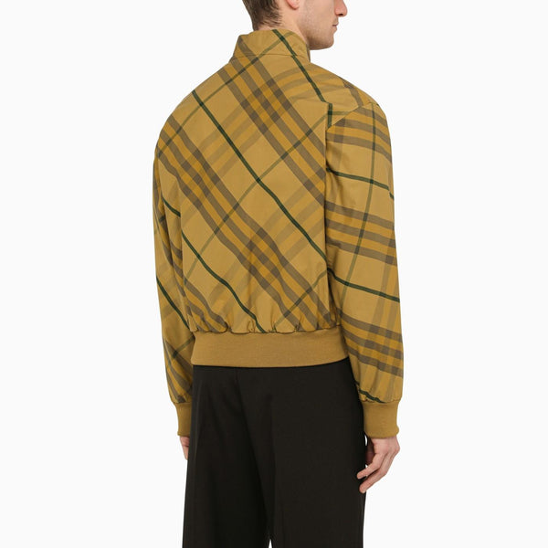 Burberry Cedar Yellow Check Pattern Jacket In Cotton - Men