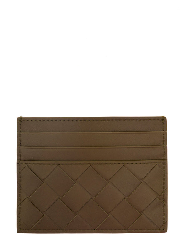 Bottega Veneta Beige Card-holder With Intreccio Motif In Leather Man - Men