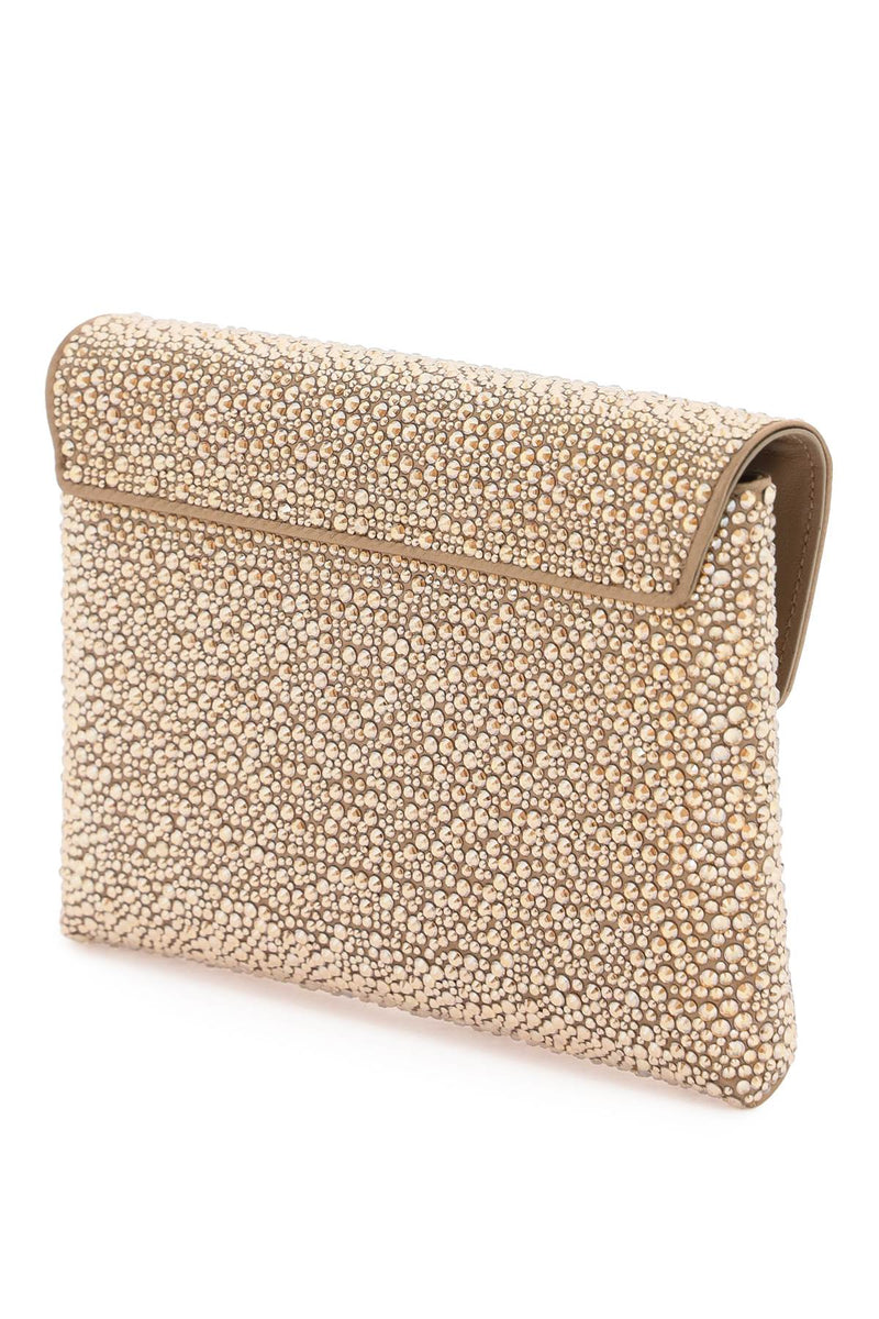 Versace La Medusa Envelope Clutch With Crystals - Women