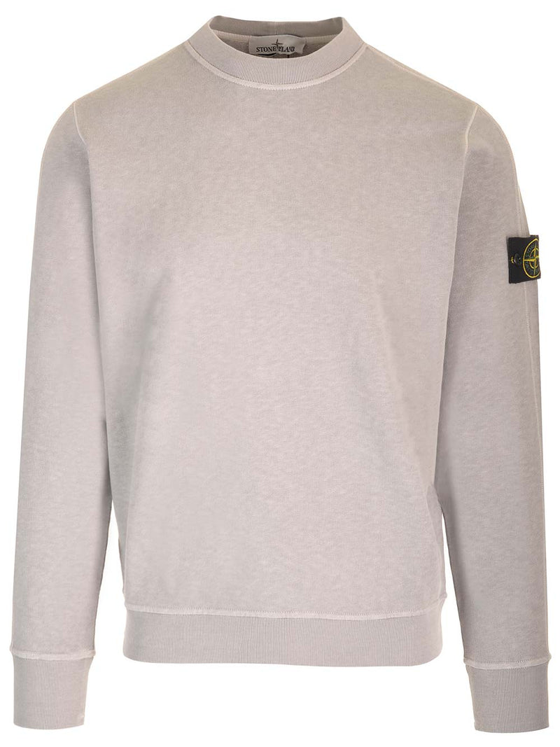 Stone Island Grey Sweatshirt With Mock Neck - Men