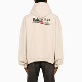 Balenciaga Political Campaign Beige Hoodie - Women