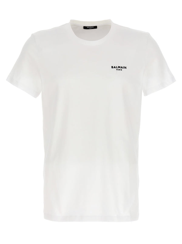 Balmain Flocked Logo T-shirt - Men