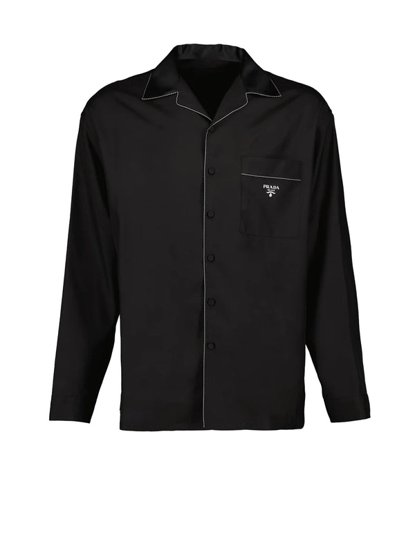Prada Black Shirt With Logo - Men