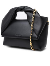 J.W. Anderson Black Leather Twister Midi Bag - Women - Piano Luigi