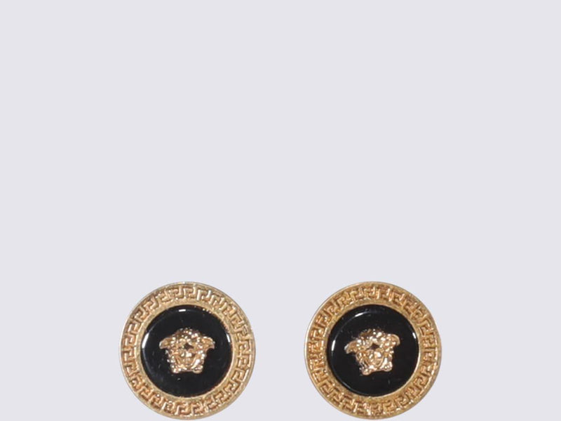 Versace Medusa Enameled Stud Earrings - Women - Piano Luigi