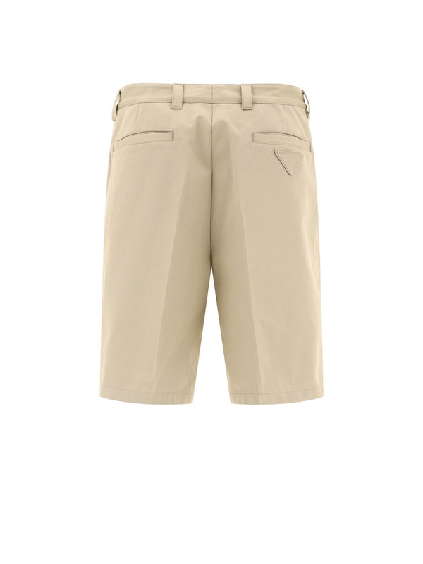Prada Beige Cotton Bermuda Shorts - Men
