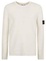 Stone Island Logo Patched Knit Crewneck Sweatshirt - Men