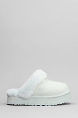 UGG Disquette Slipper-mule In White Suede - Women