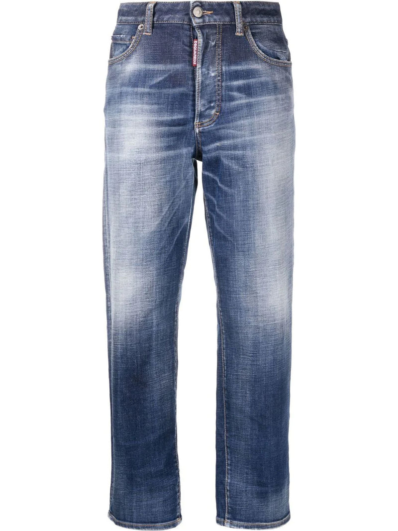 Dsquared2 Boston Jeans In Dark Blue Denim - Women