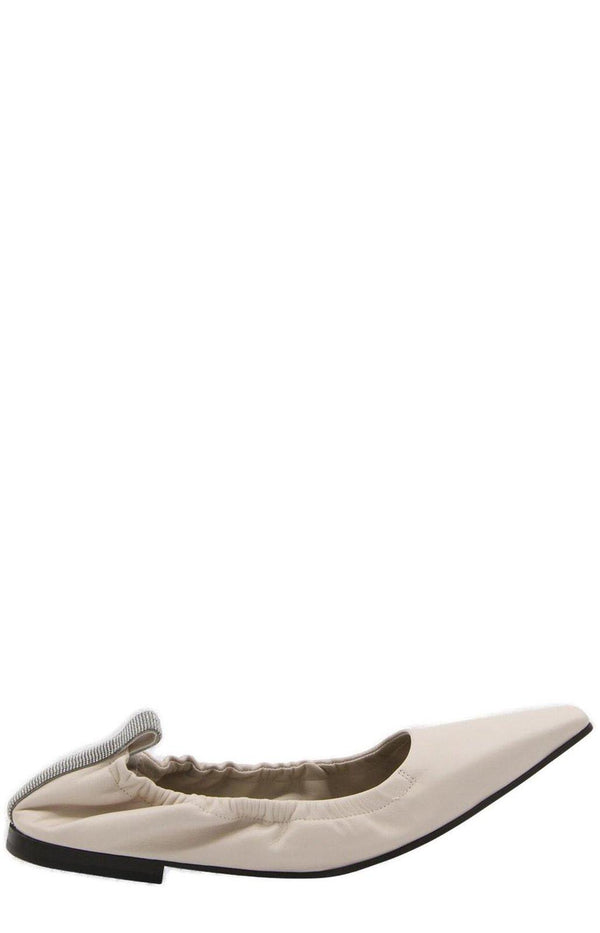 Brunello Cucinelli Embellished Slip-on Flat Shoes - Women