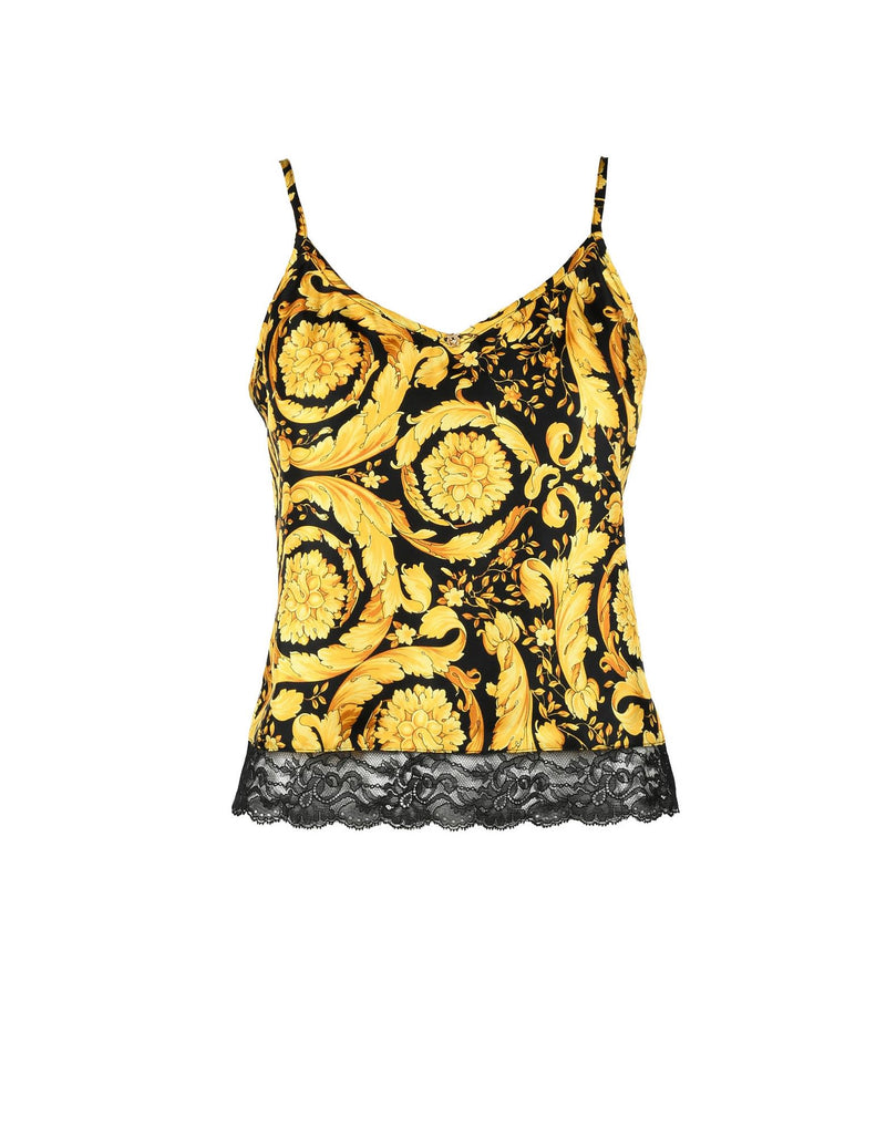 Versace Womens Nero/giallo Top - Women