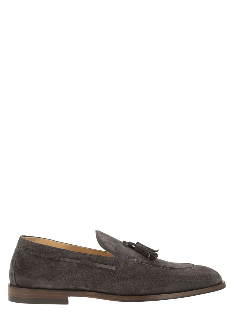 Brunello Cucinelli Suede Moccasins With Tassels - Men