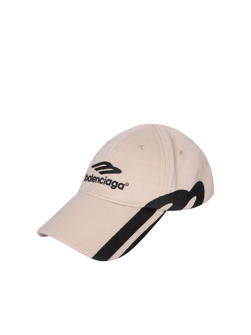 Balenciaga 3b White/black Baseball Cap - Women