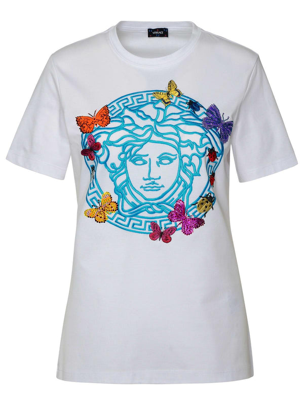 Versace Medusa White Cotton T-shirt - Women - Piano Luigi
