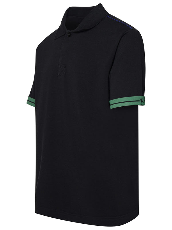 Burberry Black Cotton Polo Shirt - Men