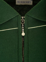 Burberry Ivy Green Pique Polo Shirt - Men