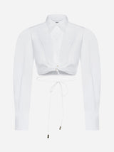 Jacquemus Plidao Cotton Cropped Shirt - Women