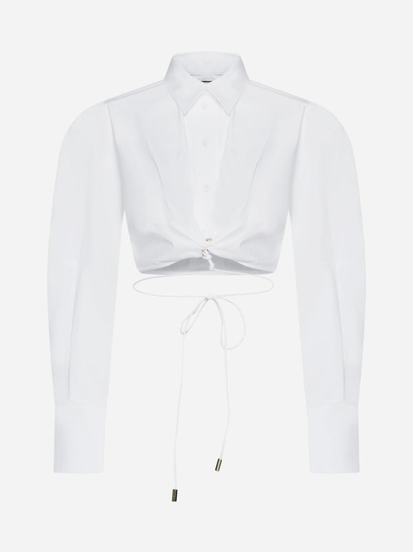 Jacquemus Plidao Cotton Cropped Shirt - Women