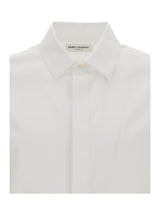 Saint Laurent White Pointed Collar Long Sleeve Shirt In Cotton Man - Men