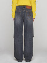 J.W. Anderson Cut-outs Knee Jeans - Women - Piano Luigi