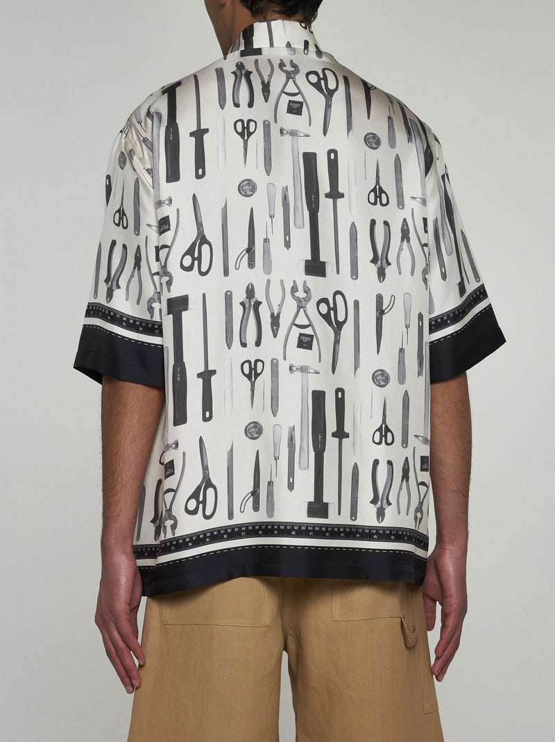 Fendi Tools Print Silk Shirt - Men