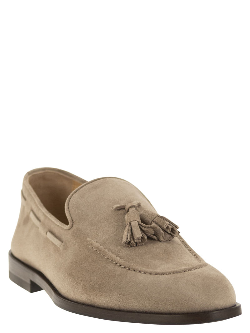 Brunello Cucinelli Suede Moccasins With Tassels - Men